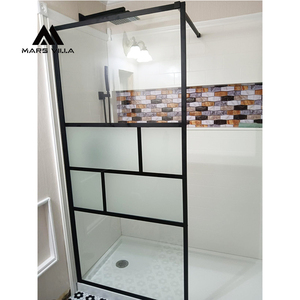 Niche de <span class=keywords><strong>douche</strong></span> de style italien Mars Villa <span class=keywords><strong>avec</strong></span> <span class=keywords><strong>porte</strong></span> <span class=keywords><strong>coulissante</strong></span> en verre trempé pour hôtels/appartements, petites salles de bain (séparation sec/humide) - Product Image 4