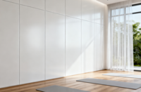 Panneau composite en aluminium décoratif pour murs intérieurs, 4 mm, cuisine, salle de bain, ignifuge, blanc mat, feuille ACP, design moderne