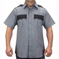Uniforme de garde de sécurité personnalisé deux tons chemise d'uniforme à manches courtes pour hommes