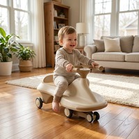 Voiture à bascule Arolo pour enfants avec roues lumineuses en PU pour garçons et filles, intérieur et extérieur