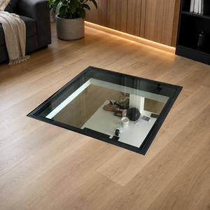 Tragaluz Automático con Marco de Aluminio y Cristal Laminado Templado para Techo, Ventana Caminable para Iluminación de Patios y Sótanos de Villas - Product Image 1