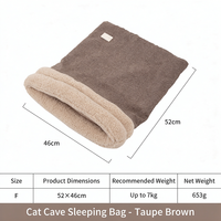 Nouveau Sac de Couchage Hivernal Chaud et Épais Semi-Enveloppant en Polaire Douce pour Chats et Chiens – Niche Douillette Personnalisable pour Animaux de Compagnie – Vente en Gros