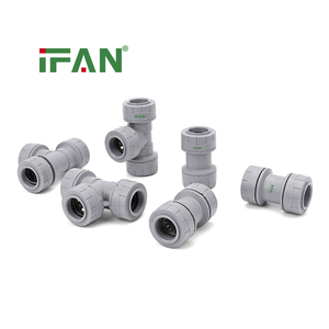 Raccords PPR IFAN PB à emboîtement rapide 15mm 22mm Gris Étanchéité à l'eau Coude Té Racord de <span class=keywords><strong>radiateur</strong></span> Chauffage - Product Image 3