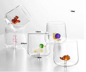 <span class=keywords><strong>Verre</strong></span> borosilicaté personnalisable 3D moderne avec dessin animé pour jus/eau - Product Image 2