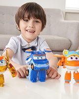 JZZ Modelo 0362, Figura de Acción de Avión de Plástico Transformable, Juguete Robot Coleccionable y Decorativo para Niños y Niñas en Edad Preescolar
