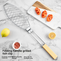 Grille de barbecue pliable carrée portable pour l'extérieur, idéale pour griller le poisson, la viande et les légumes. Outils de barbecue.