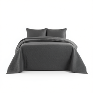 Juego de colcha reversible de Reina gris oscuro, colcha elegante para ropa de cama cómoda - Product Image 1