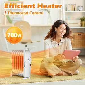 Radiateur à huile électrique <span class=keywords><strong>portable</strong></span> KONWIN blanc pour la maison - Product Image 2