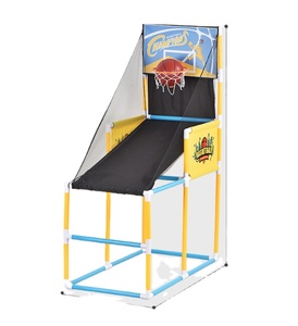 Jeu de basket-ball d'intérieur portable sur support, jeu de tir au panier en bois - Product Image 1