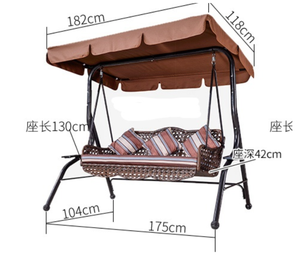 Venda Quente de Cadeira Suspensa para Quintal, Cadeira de Balanço Dupla de Rattan para Uso Interno e Externo - Product Image 3