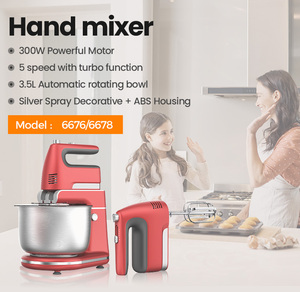 CX-6678 3.5L 5 Tốc Độ Turbo 200W 250W 300W 350W Nhà Bếp Bột Trứng Beater Điện Bàn Tay Đứng Máy Trộn Thức Ăn Với Trộn Bát - Product Image 3