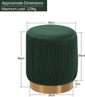 Tabouret rond de luxe pour enfants, nouveau, en vente chaude, pour l'intérieur, meubles de salon, chaises en métal, tabourets et poufs modernes en velours