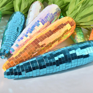 Handmade Disco Ball PET Carrot Decor Funky Retro Party Easter Spring Home Desk Ornament Durable Waterproof - Product Image 4