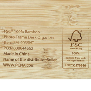 Porte-stylo et support de cartes en bambou personnalisé avec logo, organisateur de bureau, décoration maison et bureau, écologique, bois naturel, pour entreprises - Product Image 5