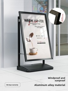 Panneau de signalisation <span class=keywords><strong>extérieur</strong></span> minimaliste moderne en aluminium BOZE, grand écran, base remplie d'eau, panneau de trottoir en forme de A - Product Image 3