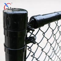 Cercado de Jardín de Alta Calidad, Malla Metálica de Alambre Galvanizado con Recubrimiento de Vinilo Negro, Tipo Ciclón, de 6 y 8 pies