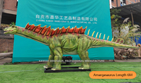 Modèle de dinosaure animatronique Amargasaurus, dinosaure à long cou animé