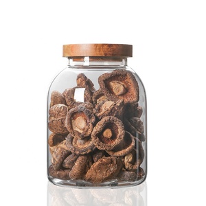 Customized big glass jar supplier Food Storage Containers Kitchen Container with acacia lid glass jar wholesale