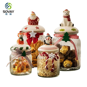 Package <strong>Container</strong> Wholesale Custom <strong>New</strong> Products Christmas Ornament Present Glass sealed Jar Other Christmas Decoration Supplies - Product Image 2