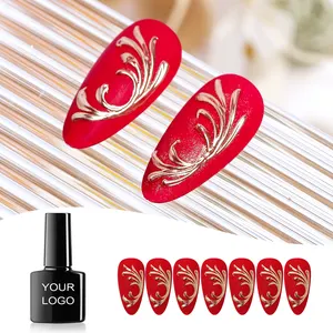 VO gel supplier non-stick powder super shiny top coat gel nail polish for nail art salon oem Custom packaging