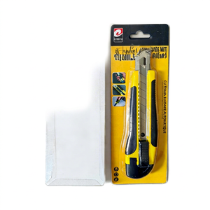 Couteau de découpe Erpsl 33014, grande lame en acier inoxydable, manche en plastique, lot de 12, outil utilitaire pour couper le carton et le papier - Product Image 1