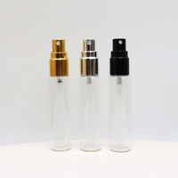 Mini Botellas de Perfume de Vidrio Transparente de 2ml-10ml con Tapas Doradas, Plateadas y Negras