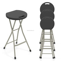 Chaise de plage pliable ronde en aluminium et plastique CE pour l'extérieur - Légère et portable pour la salle à manger, la chambre, le parc