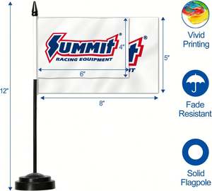 Ensemble de drapeaux de bureau personnalisés en polyester 5x8, pliables, résistants aux intempéries, aux décolorations et à l'eau, portables et multi-usages - Product Image 3