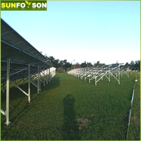 Système de montage au sol pour ferme solaire, base de poteau en aluminium pour structure de support industrielle, modules photovoltaïques encadrés SunRack SFS-GM-03BV3