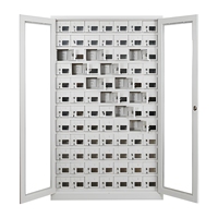 Armoire de rangement moderne en métal pour chargeurs, casier de recharge à 84 compartiments, mini-armoire de classement pour usage public et bureautique