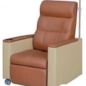 Canapé individuel de luxe pour clinique/hôpital, fauteuil d'infusion avec cadre en acier pour perfusion intraveineuse, en cuir et en PU - Product Image 4