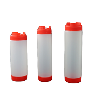 16oz Translucent <strong>Plastic</strong> <strong>Squeeze</strong> <strong>Bottle</strong> for BBQ Sauce Ketchup Spice Dispensing Kitchen Food Storage Container Steamable Portable - Product Image 1