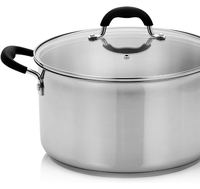 Ensemble d'ustensiles de cuisine en acier inoxydable 201/ 2 pièces Casserole avec couvercles en verre Outils de cuisine élégants pour la maison Ustensiles de cuisine Ensembles d'ustensiles de cuisine