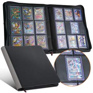 Reliure pour cartes à collectionner Pokémon de qualité supérieure, 35 points, 9 pochettes, fermeture éclair, avec couverture en PU colorée pour le rangement des cartes à collectionner sportives - Product Image 1