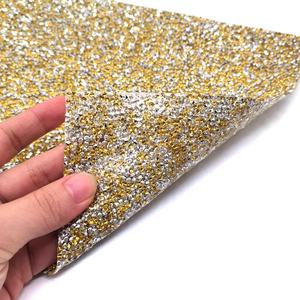24*40cm Bling Résine Gemmes Maille Autocollant Hot Fix Diamante Fer sur Strass Maille pour Tissu/chaussure/sac Décor - Product Image 3