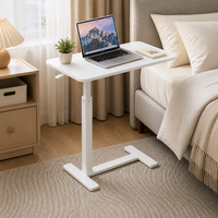 Table d'ordinateur mobile, réglable en hauteur, durable, personnalisable, moderne, minimaliste, écologique, pour la maison et le bureau, idéale pour le travail à domicile