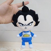 5 pièces/ensemble DBZ Figure en peluche porte-clés Anime Gogeta Goku Vegeta DBZ pendentif pour sac décoration Anime peluche porte-clés poupée jouets