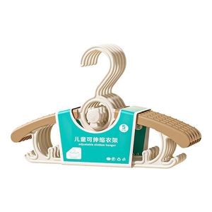 Cintres réglables pour vêtements d'enfants, 5 pièces, cintres télescopiques antidérapants pour le rangement des vêtements de bébé, organisateur de vêtements, type crochet - Product Image 1