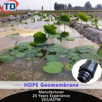 Пленка для пруда 45mil 20mil 30mil, наружная геомембрана из HDPE 500 микрон 750 микрон 1000 микрон, сельскохозяйственная геомембрана