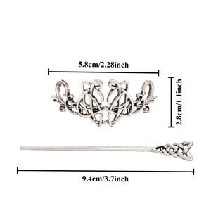Épingle à cheveux Viking rétro avec nœud celtique, accessoires pour cheveux, simple, tendance, élégante, épingle à cheveux nordique vintage Viking - Product Image 5