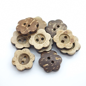 <span class=keywords><strong>Botones</strong></span> de Flor de Cáscara de Coco Natural, 2 Agujeros, Ecológicos, Lavables, <span class=keywords><strong>para</strong></span> Prendas, <span class=keywords><strong>Ropa</strong></span> de Niños, Costura, Manualidades - Product Image 1