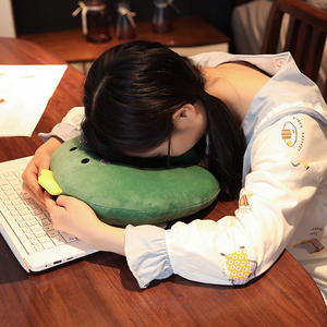 Almohada de Viaje en Forma de U con Diseño de Animalito Adorable, 28x26x14cm, de Poliéster, para Auto, Avión, Siesta, Diseño Cómodo - Product Image 4