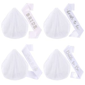 Lot de 2 écharpes à double voile pour future mariée, accessoire scintillant à chaud pour enterrement de vie de jeune fille - Product Image 1