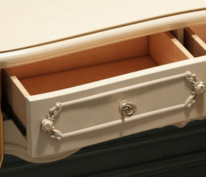 Table de toilette multifonctionnelle en bois massif de style européen, petite table de toilette de style français pour <span class=keywords><strong>chambre</strong></span> à coucher, avec rangement, idéale pour les espaces ruraux - Product Image 6