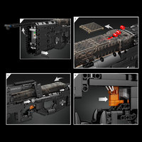 Mould King 14018S - Juego de Bloques de Construcción de Armas de Fuego de Plástico para Armar, Modelo P90, Bloques de Construcción de Pistola Subfusil para Niños