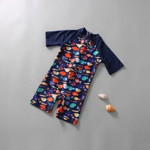 Custom UPF 50+ <strong>Toddler</strong> Children Swimsuit Zip Rash Guard One Piece Zipper Printed Long Sleeve Kids Beachwear Swimwear <strong>Swim</strong> <strong>Suit</strong> - Product Image 3
