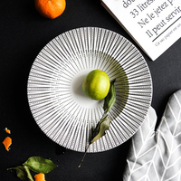 Assiette Ronde en Céramique Écologique pour Restaurant et Mariage, Assiette Personnalisée en Céramique, Plats et Assiettes