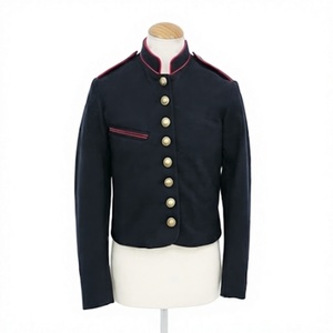Blazer en Laine Vintage pour Homme à Col Montant et Boutons, Reproduction Personnalisée avec Logo, Vestes Type Blouson - Product Image 1