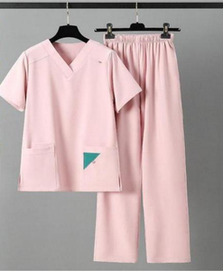 Uniformes transpirables ecológicos ligeros para la salud de alta calidad con cuello en V de manga corta telas suaves cómodas y elásticas Ideal - Product Image 2