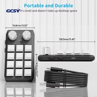 Clavier mécanique macro multifonctionnel avec 12 touches personnalisables 2 boutons - Clavier de jeu RGB à une main programmable